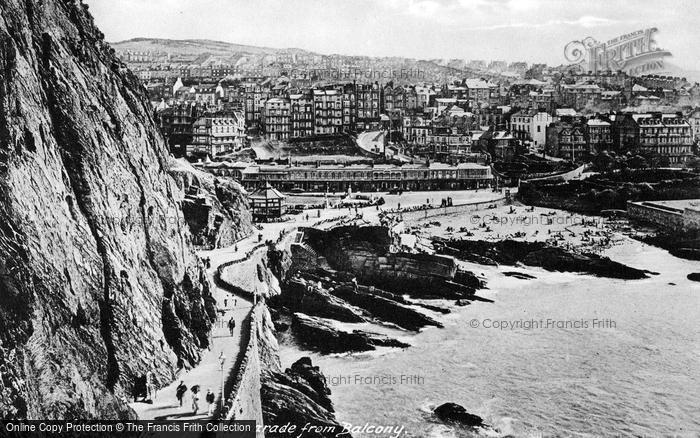 Photo of Ilfracombe, Capstone Parade From Balcony c.1890