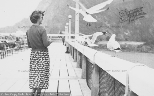 Photo of Ilfracombe, Feeding The Sea Gulls c.1955
