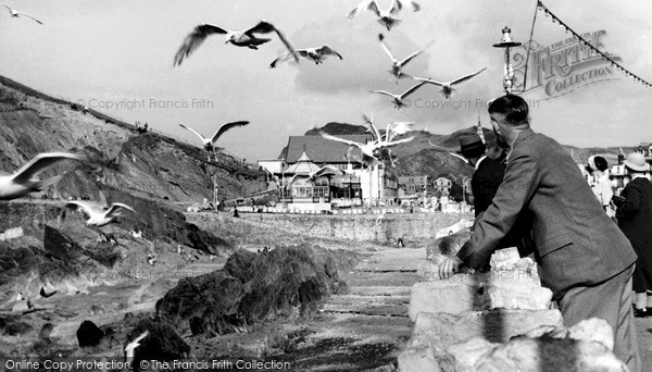 Photo of Ilfracombe, Feeding The Sea Gulls c.1955