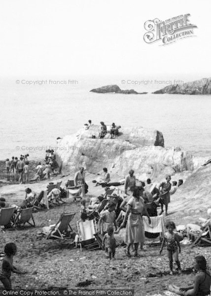 Photo of Ilfracombe, Holidaymakers On West Beach c.1955