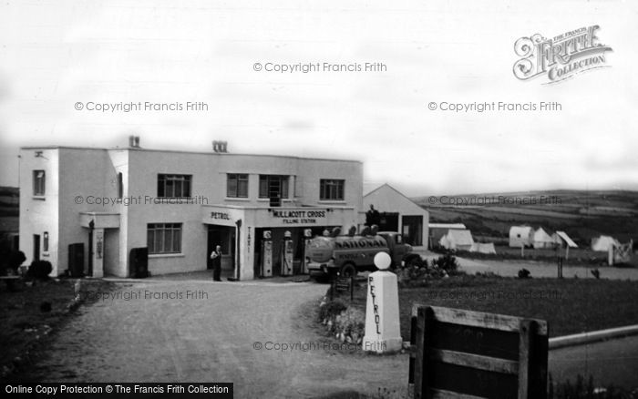 Photo of Ilfracombe, Mullacott Cross Filling Station c.1950