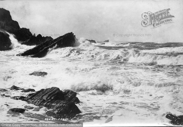 Photo of Ilfracombe, Rough Sea Under Capstone 1894