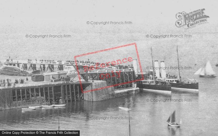 Photo of Ilfracombe, Steamer In The Harbour 1894