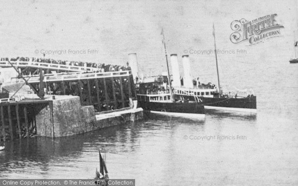 Photo of Ilfracombe, Steamer In The Harbour 1894