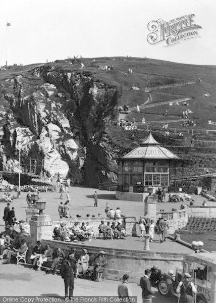 Photo of Ilfracombe, Tourists At Capstone c.1935