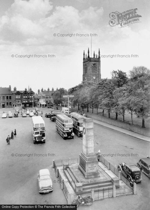 Photo of Ilkeston, St Mary's Church And War Memorial c.1950