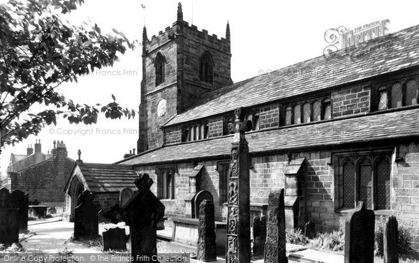 Photo of Ilkley, All Saints Parish Church And Saxon Crosses c.1955