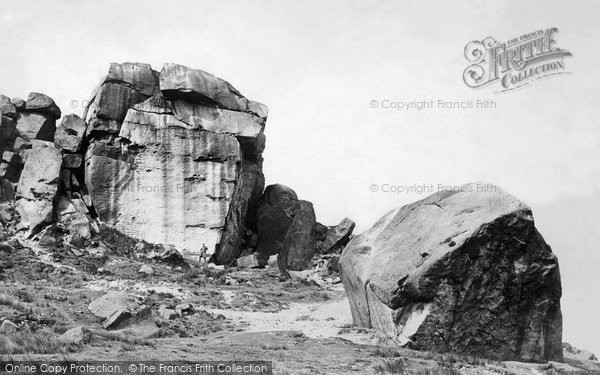 Photo of Ilkley, Cow And Calf Rocks c.1874