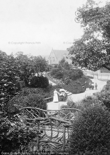 Photo of Ilkley, Mother With Pram, Spence's Gardens 1906