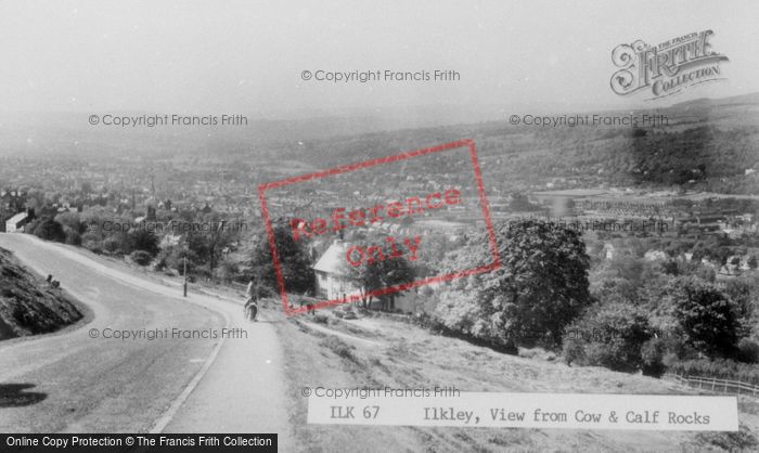 Photo of Ilkley, The View From Cow And Calf Rocks c.1960