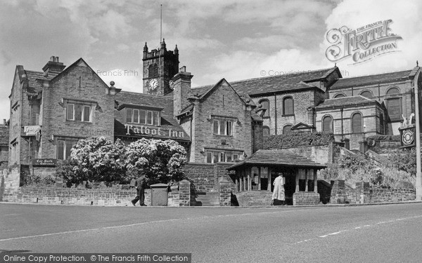 Photo of Illingworth, Talbot Inn and All Saints Church c1960