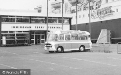 Coach At The Ferry Terminal  c.1965, Immingham