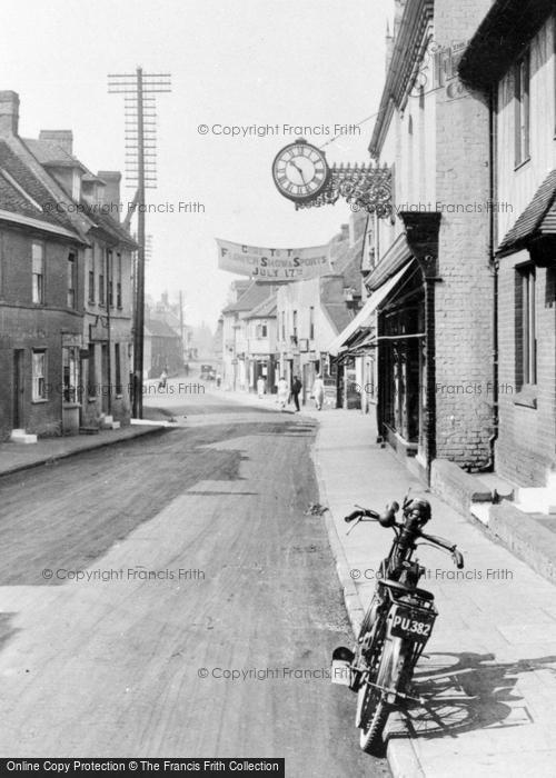 Photo of Ingatestone, High Street, The Clock And A Bike 1925