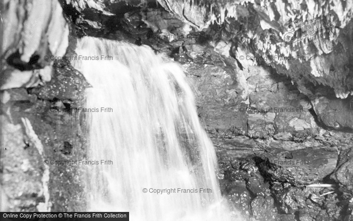 Photo of Ingleton, First Waterfall, White Scar Cave c.1955