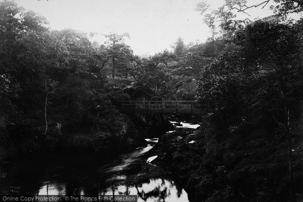 Photo of Ingleton, Footbridge On The Greta 1887