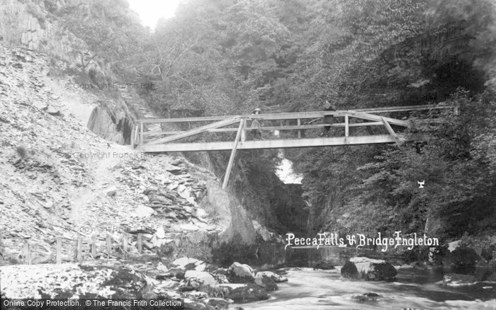 Photo of Ingleton, Pecca Falls And Bridge c.1920