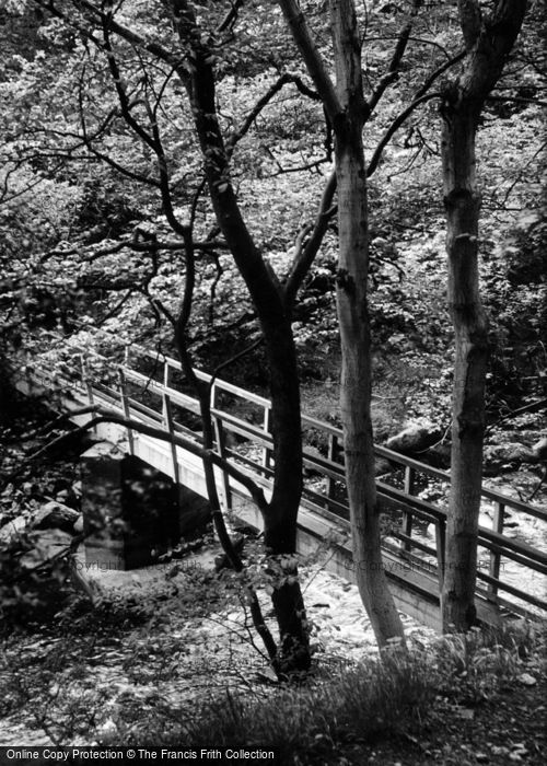 Photo of Ingleton, The Footbridge c.1955