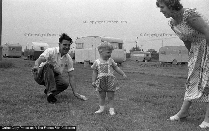 Photo of Ingoldmells, Caravan Site, A Family 1958
