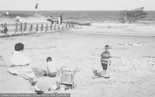 Photo of Ingoldmells, Family On The Beach c.1965