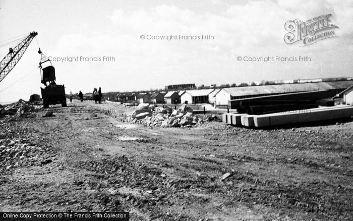 Photo of Ingoldmells, Reparing The Promenade c.1953