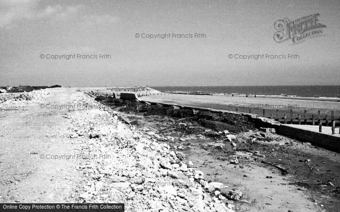 Photo of Ingoldmells, Sea Damage Repair Work c.1953