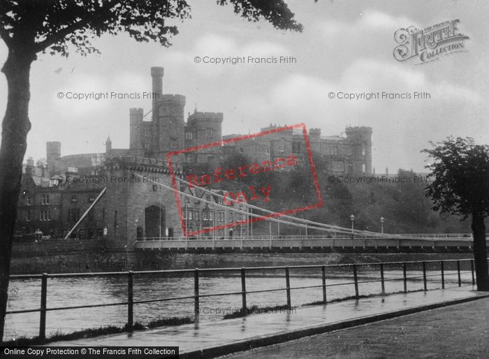 Photo of Inverness, Castle And Suspension Bridge c.1930
