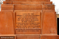 War Memorial Inscription 2005, Inverness