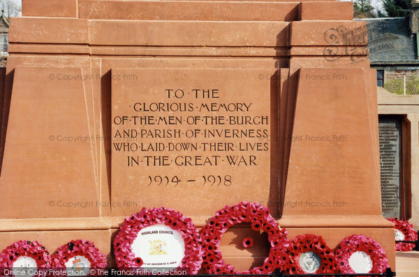 Photo of Inverness, War Memorial Inscription 2005