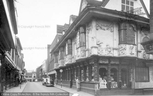 Photo of Ipswich, Butter Market And Ancient House c.1955