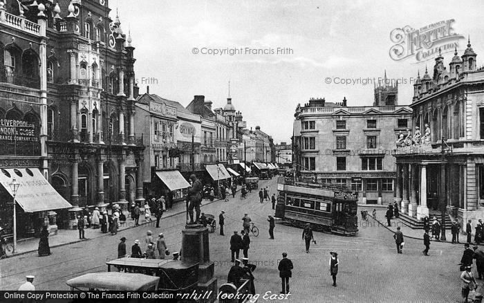 Photo of Ipswich, Cornhill Looking East 1921