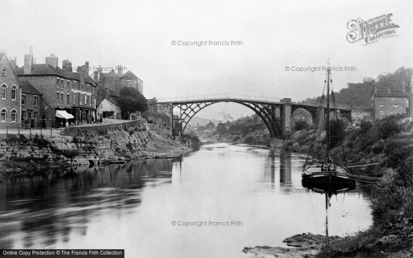 Ironbridge, Bridge from the River Severn 1892