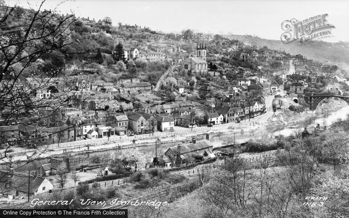 Photo of Ironbridge, General View c.1950
