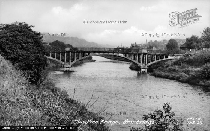 Photo of Ironbridge, The Free Bridge c.1955