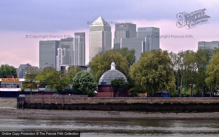 Photo of Isle Of Dogs, Canary Wharf, Island Gardens And The Dome Of Brunel's Greenwich Foot Tunnel 2010