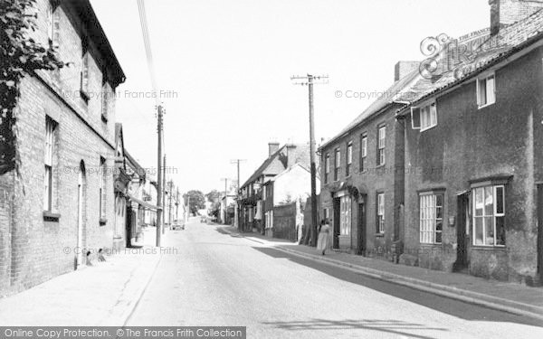Photo of Ixworth, High Street c.1955
