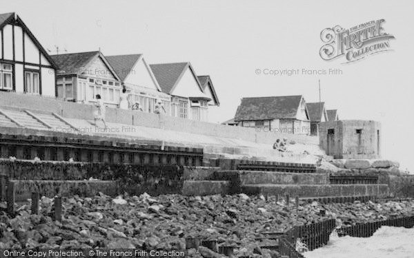 Photo of Jaywick, Brookland Avenue, Sea Wall c.1955