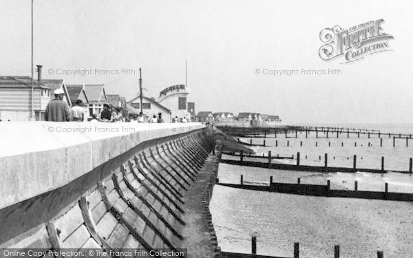 Photo of Jaywick, Sea Wall c.1955