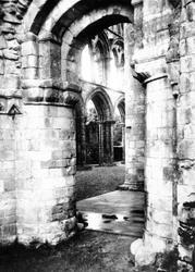 Abbey, Norman Arch And Nave c.1930, Jedburgh