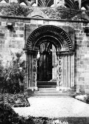 Abbey, Restored Cloister Doorway c.1930, Jedburgh