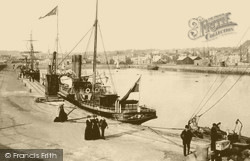 Jersey, St Helier, the Harbour and SS Gazelle 1893