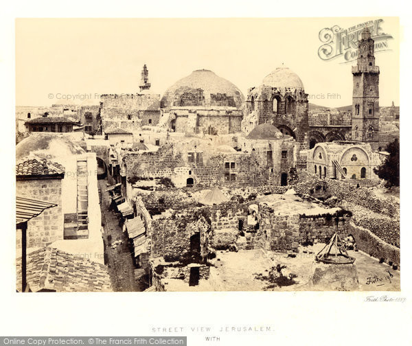 Photo of Jerusalem, View With The Church Of The Holy Sepulchre 1858