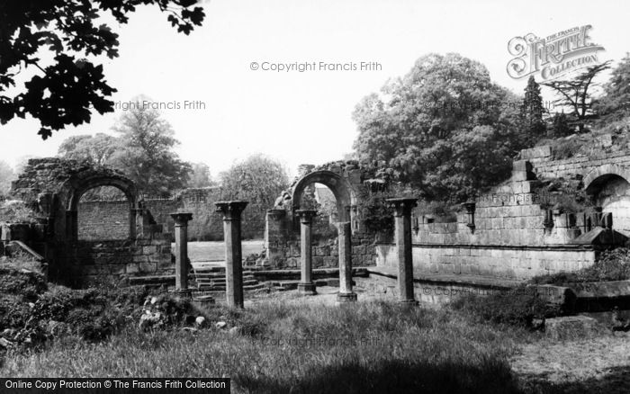 Photo of Jervaulx Abbey, Chapter House And Cloister c.1960