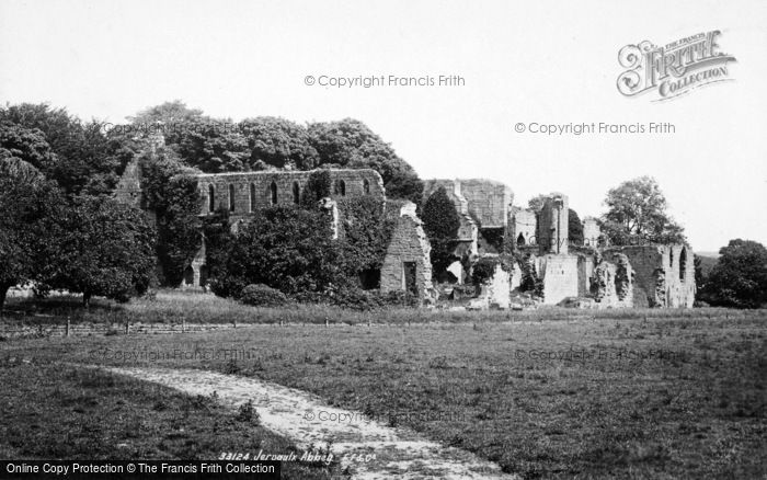 Photo of Jervaulx Abbey, From South West 1893