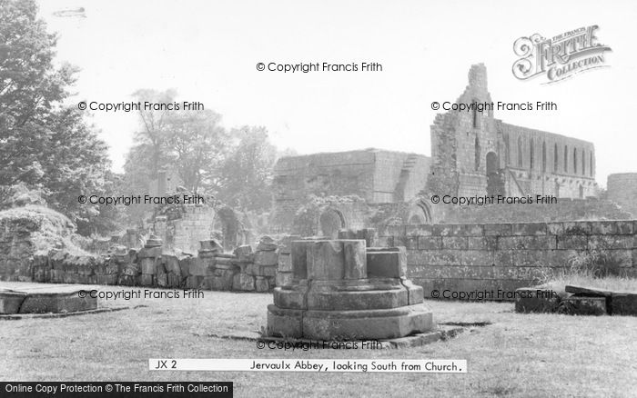 Photo of Jervaulx Abbey, Looking South From Church c.1960