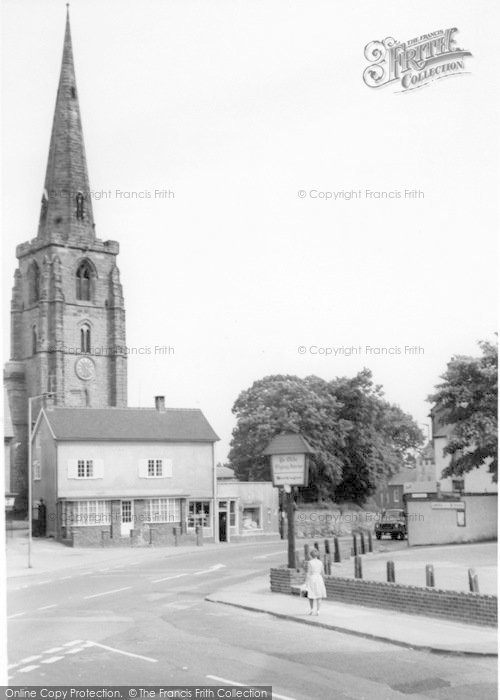 Photo of Kegworth, Post Office And Church c.1965