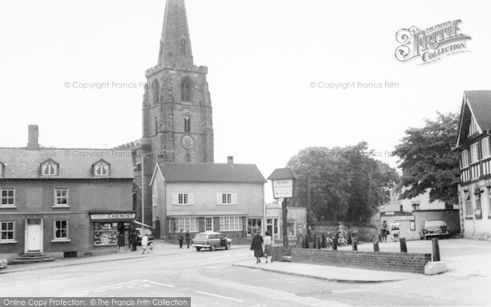 Photo of Kegworth, Post Office And Church c.1965