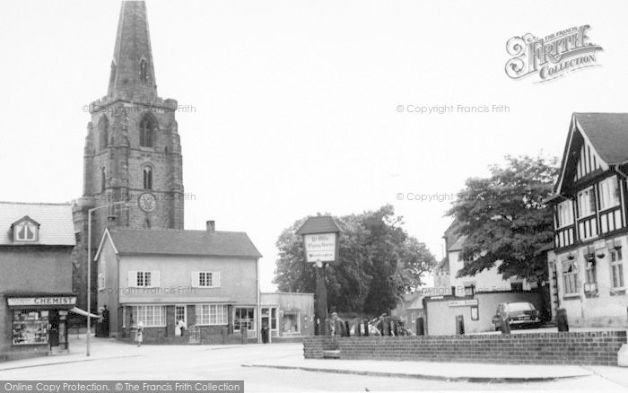 Photo of Kegworth, Post Office And Church c.1965