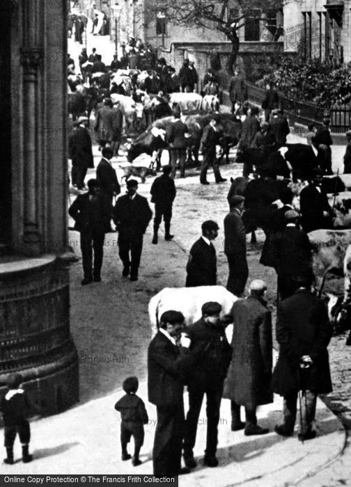 Photo of Keighley, Children At The Cattle Market c.1910