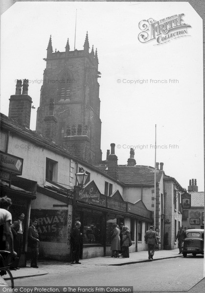 Photo of Keighley, St Andrew's Church And Church Street c.1955
