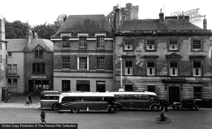 Photo of Kelso, Buses In The Square c.1955